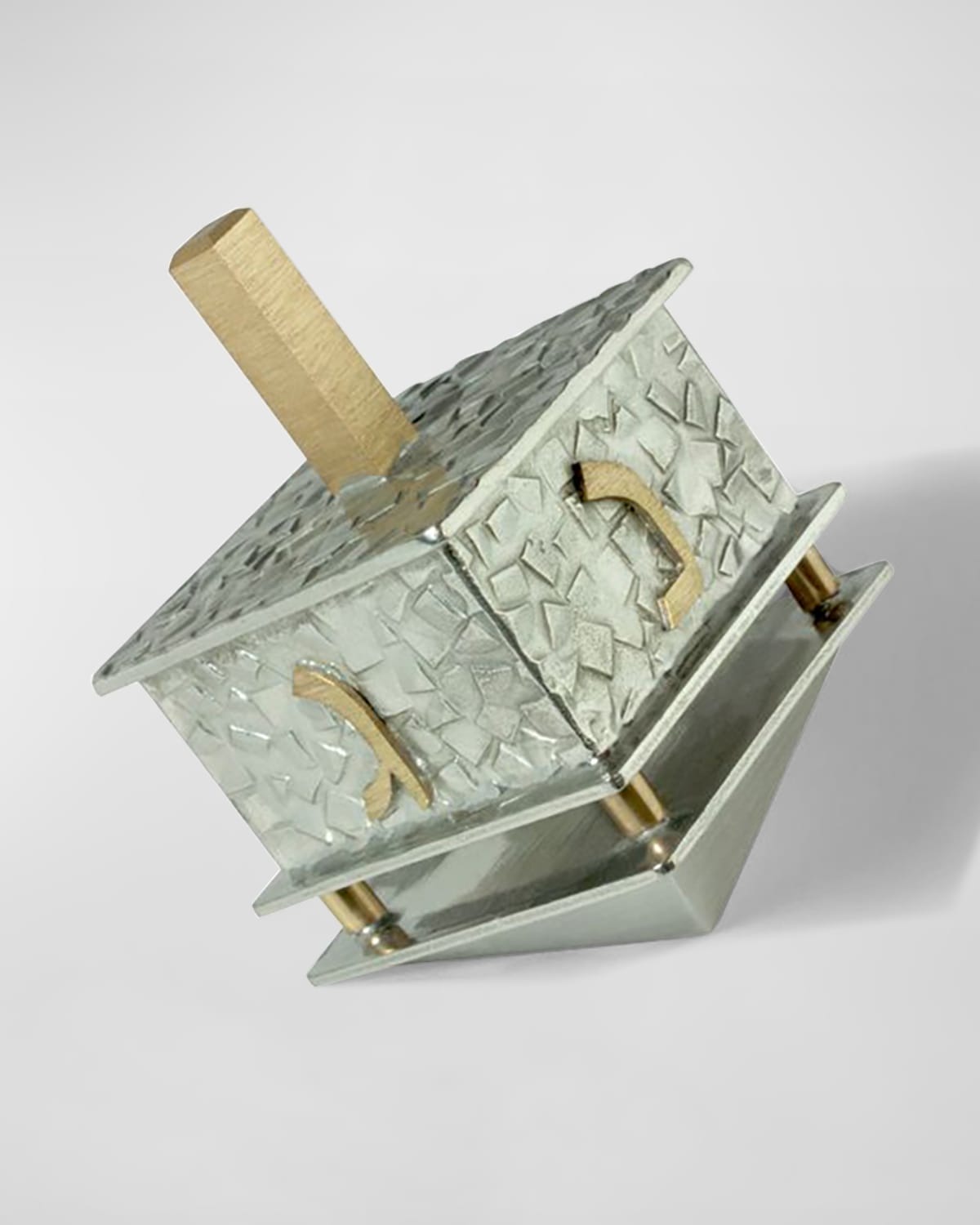 Joy Stember Metal Arts Studio Small Full-Pattern Hanukkah Dreidel by Joy Stember