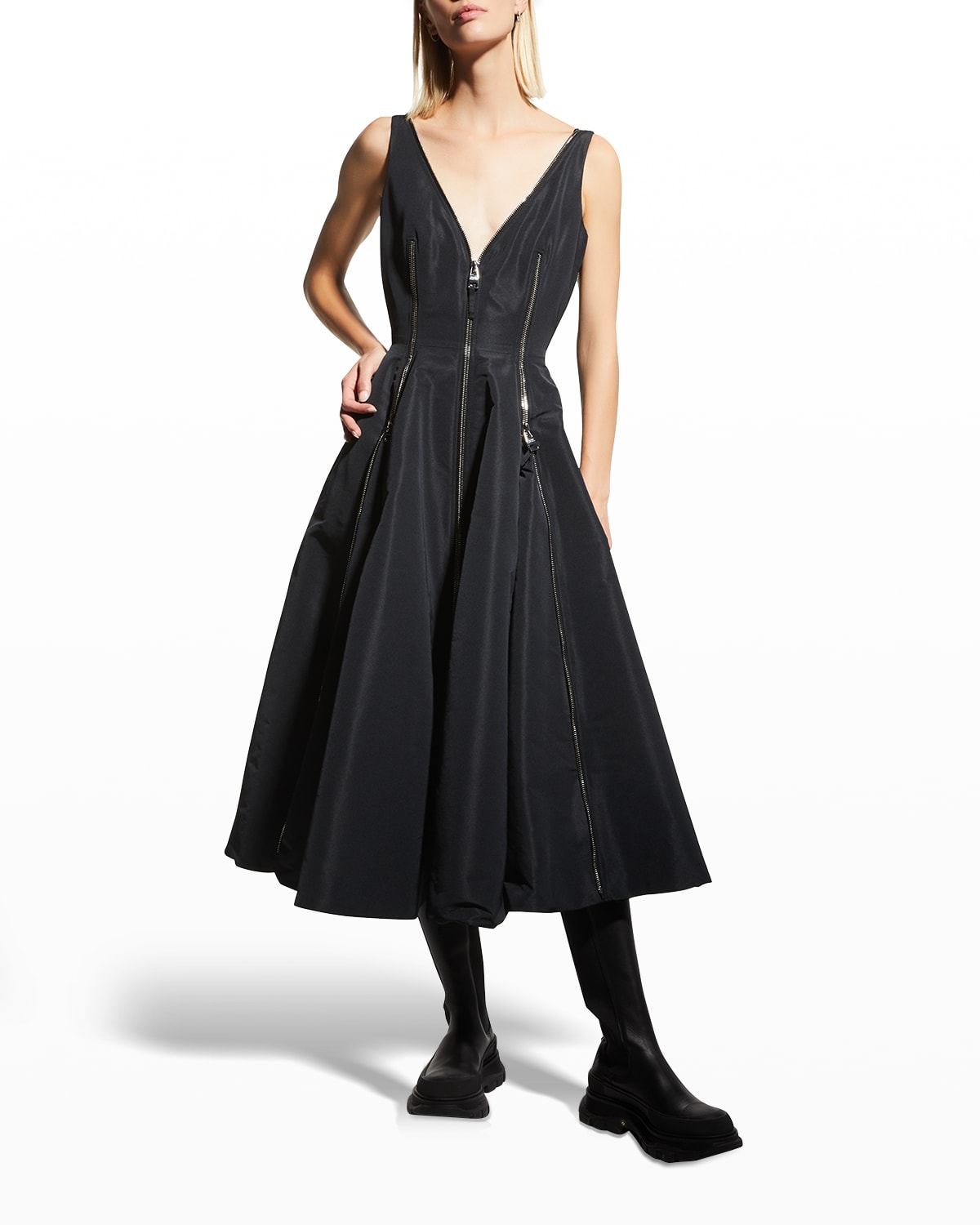Alexander Mcqueen Zip Dress | Neiman Marcus