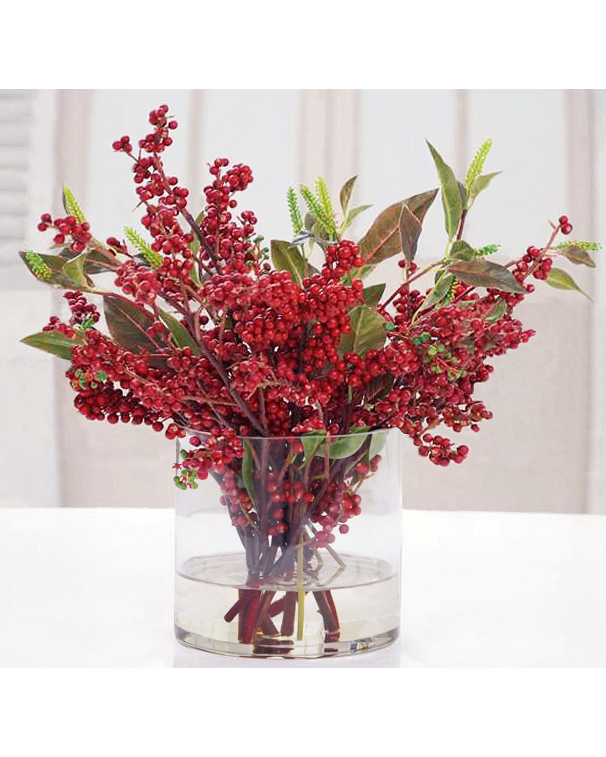 Winward Home Christmas Berry and Leaf in Vase | Thumbnail 4 Winward Home Christmas Berry and Leaf in Vase | Thumbnail 4
