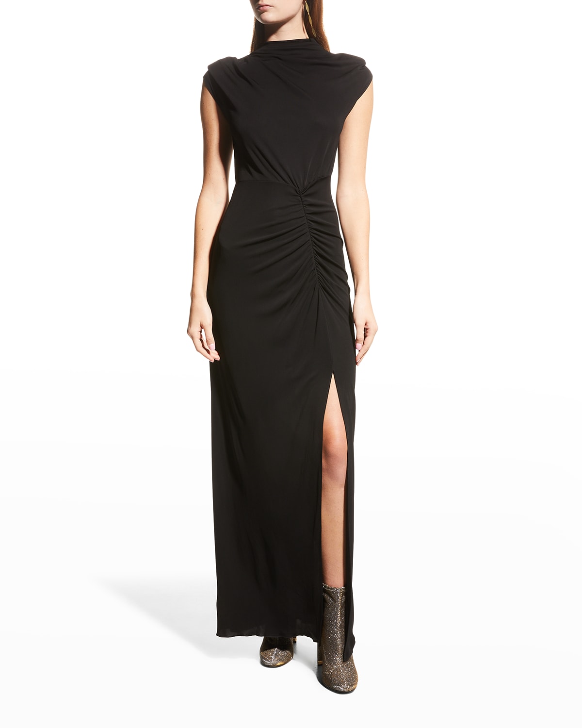 Diane Von Furstenberg Apollo Gathered-effect Maxi Dress In Schwarz ...