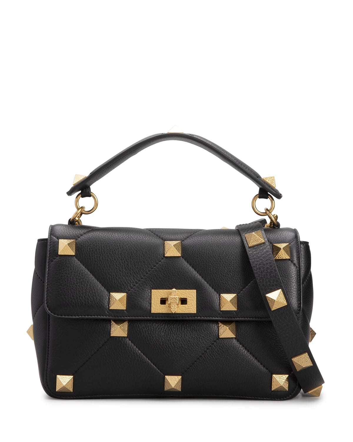 Black Quilted Leather Handbag | Neiman Marcus