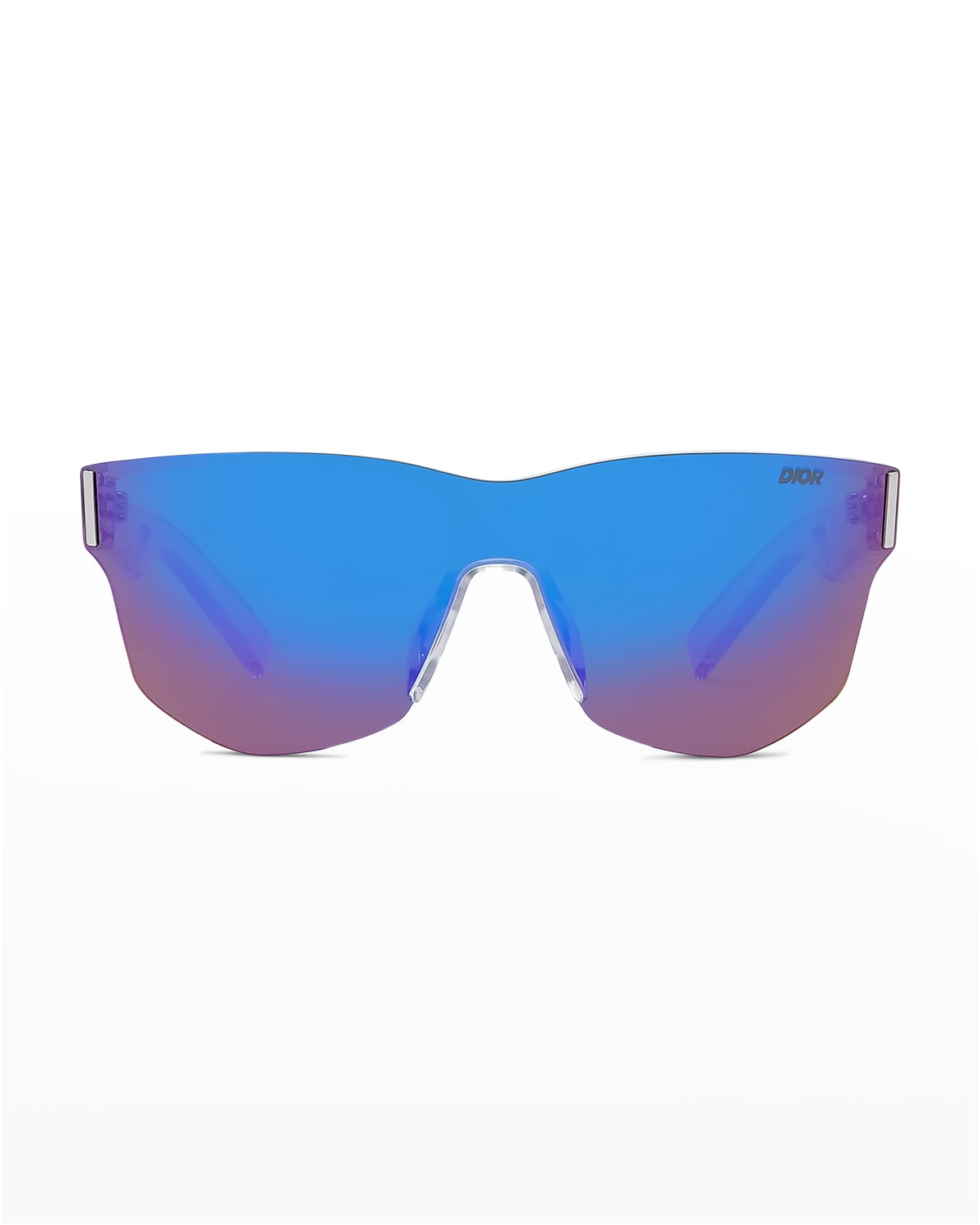 Dior Men's Xtrem M2u Mirrored Shield Sunglasses In Crystal/blue