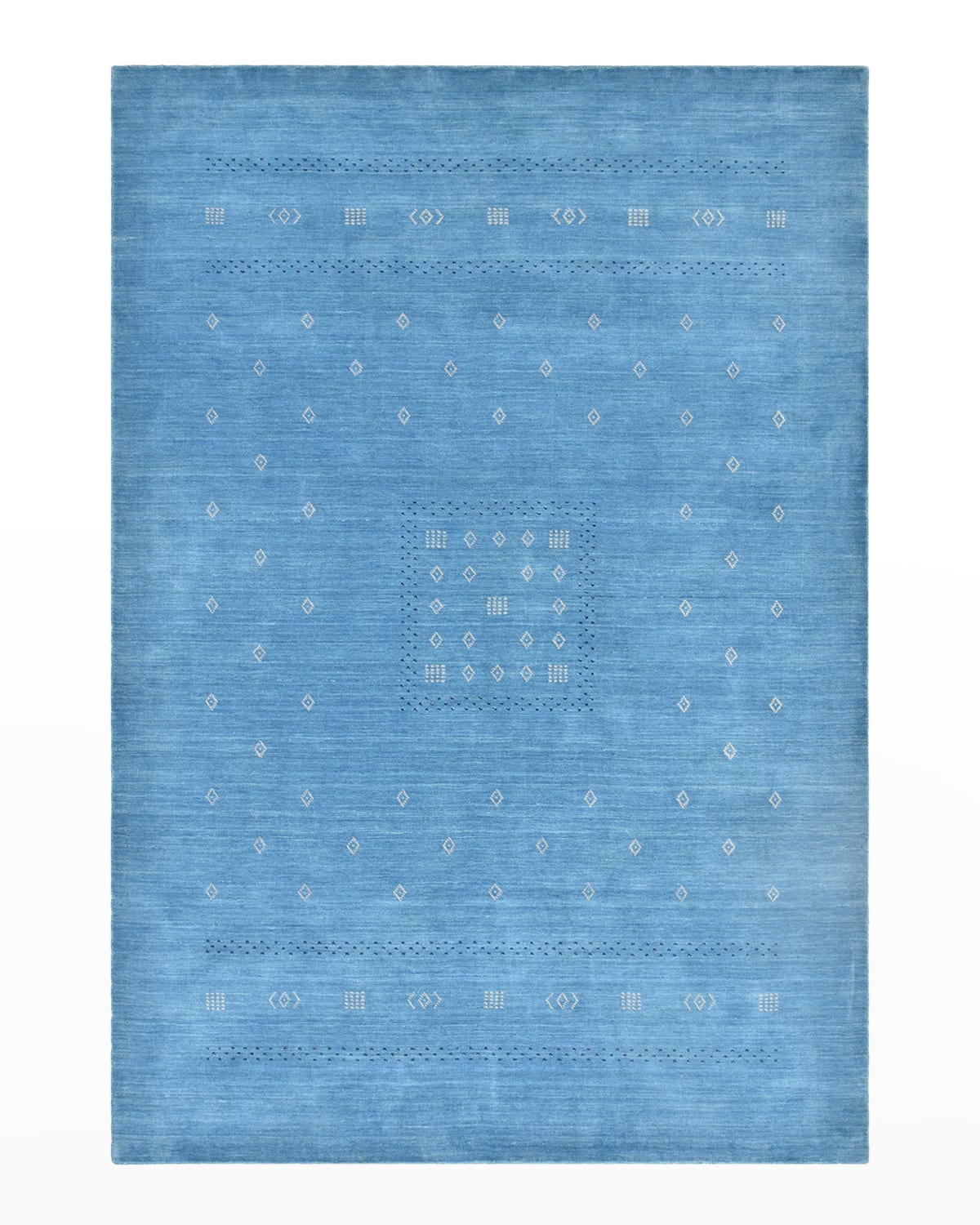 Solo Rugs Simi Hand-loomed Rug, Sapphire - 5' X 8'