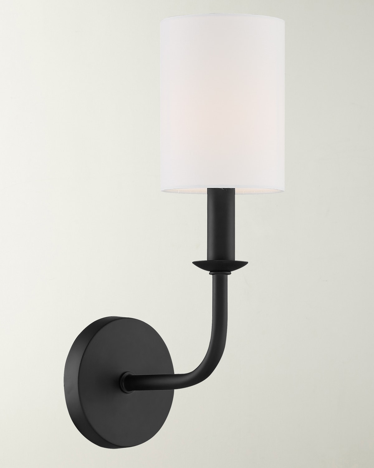 Crystorama Bailey 1-Light Matte Black Wall Mount