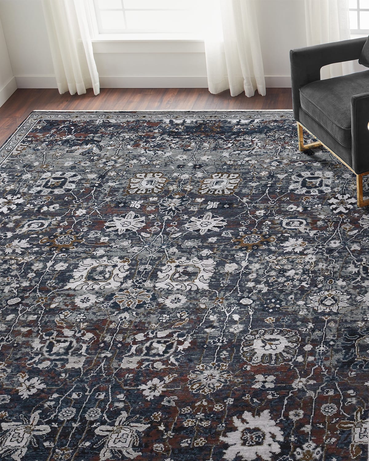 Hand Knotted Wool Rug Neiman Marcus
