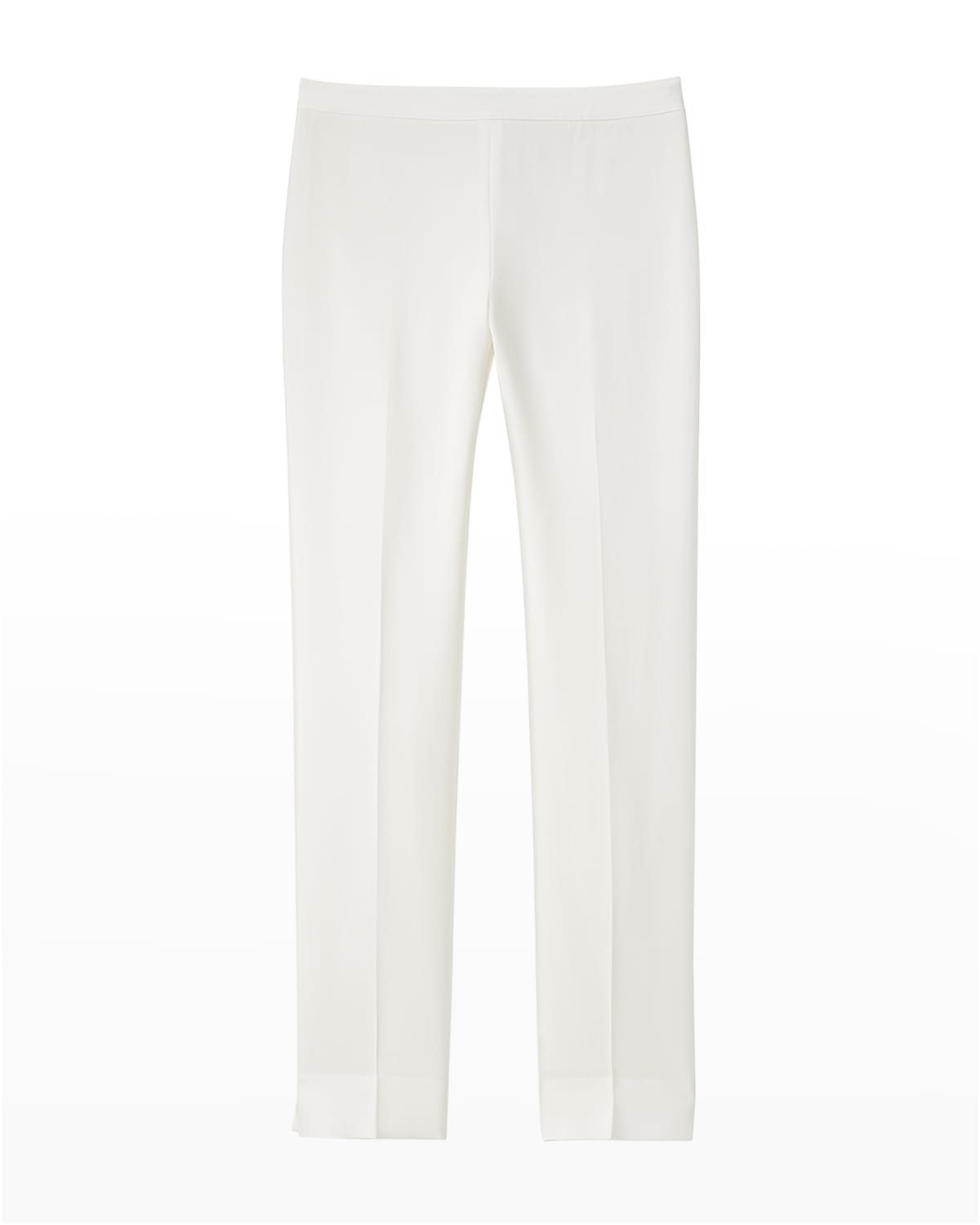 Lafayette 148 Petite Bleecker Finesse Crepe Pants In Cloud