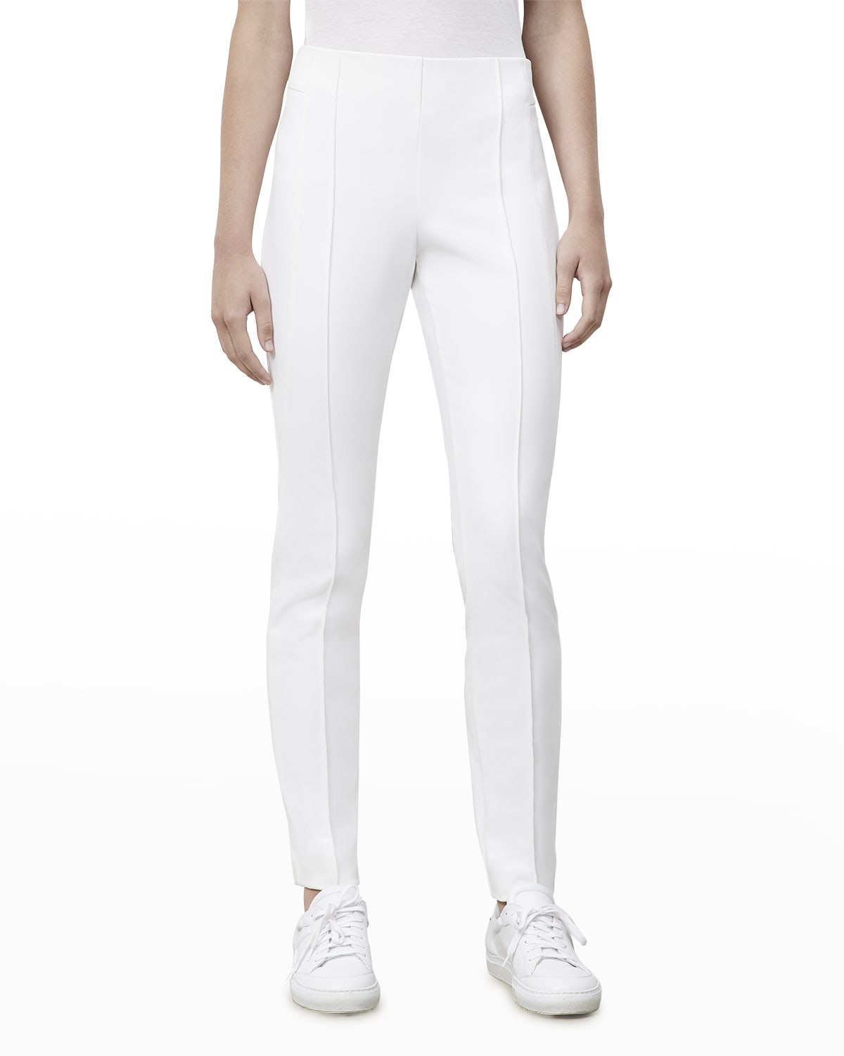 Shop Lafayette 148 Petite Gramercy Acclaimed Stretch Pants In White