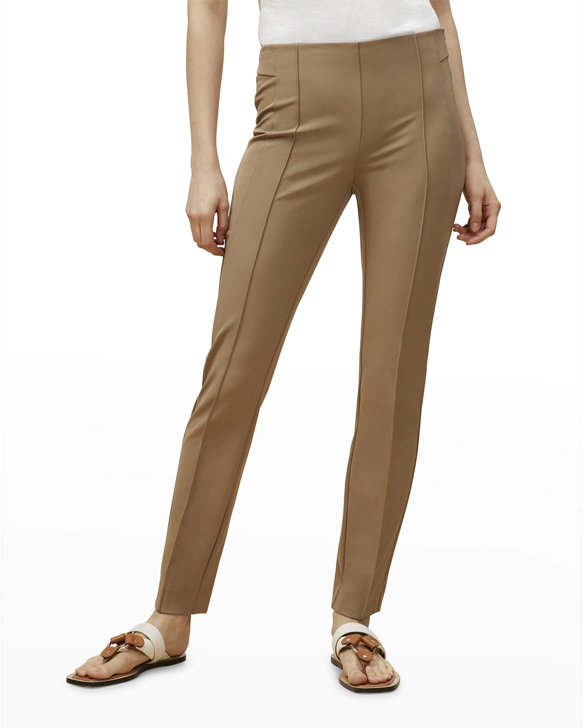 Lafayette 148 Petite Gramercy Acclaimed Stretch Pants In Sand