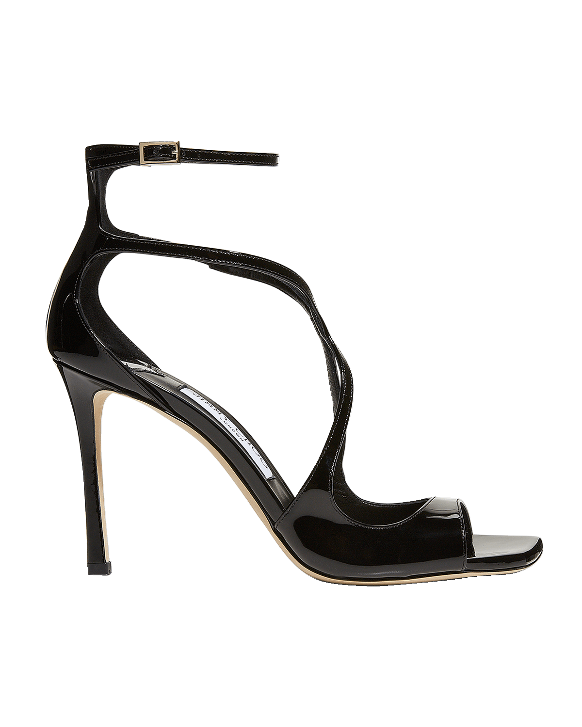 Jimmy Choo Azia Patent Ankle-Strap Sandals