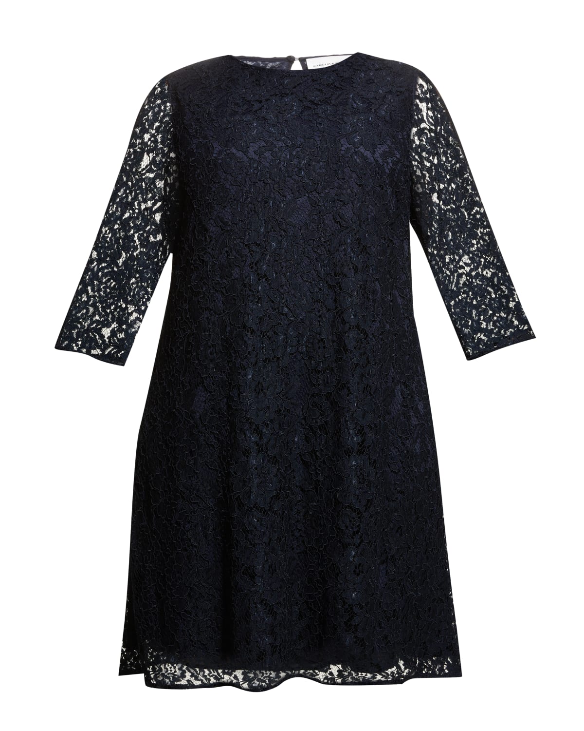 6803 - Sequin Lace Keyhole Mini Dress