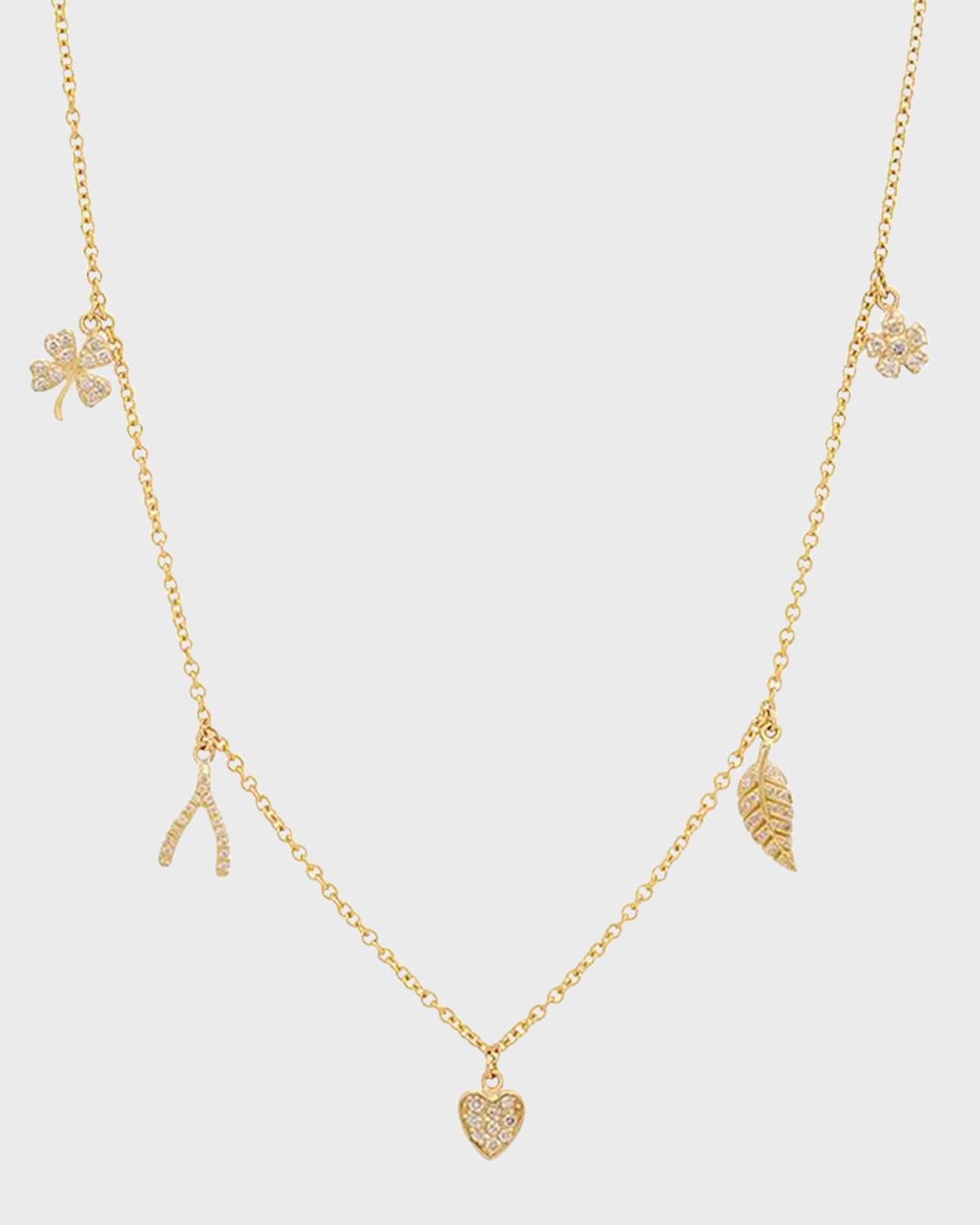 14 Karat Gold Charms Necklace Neiman Marcus