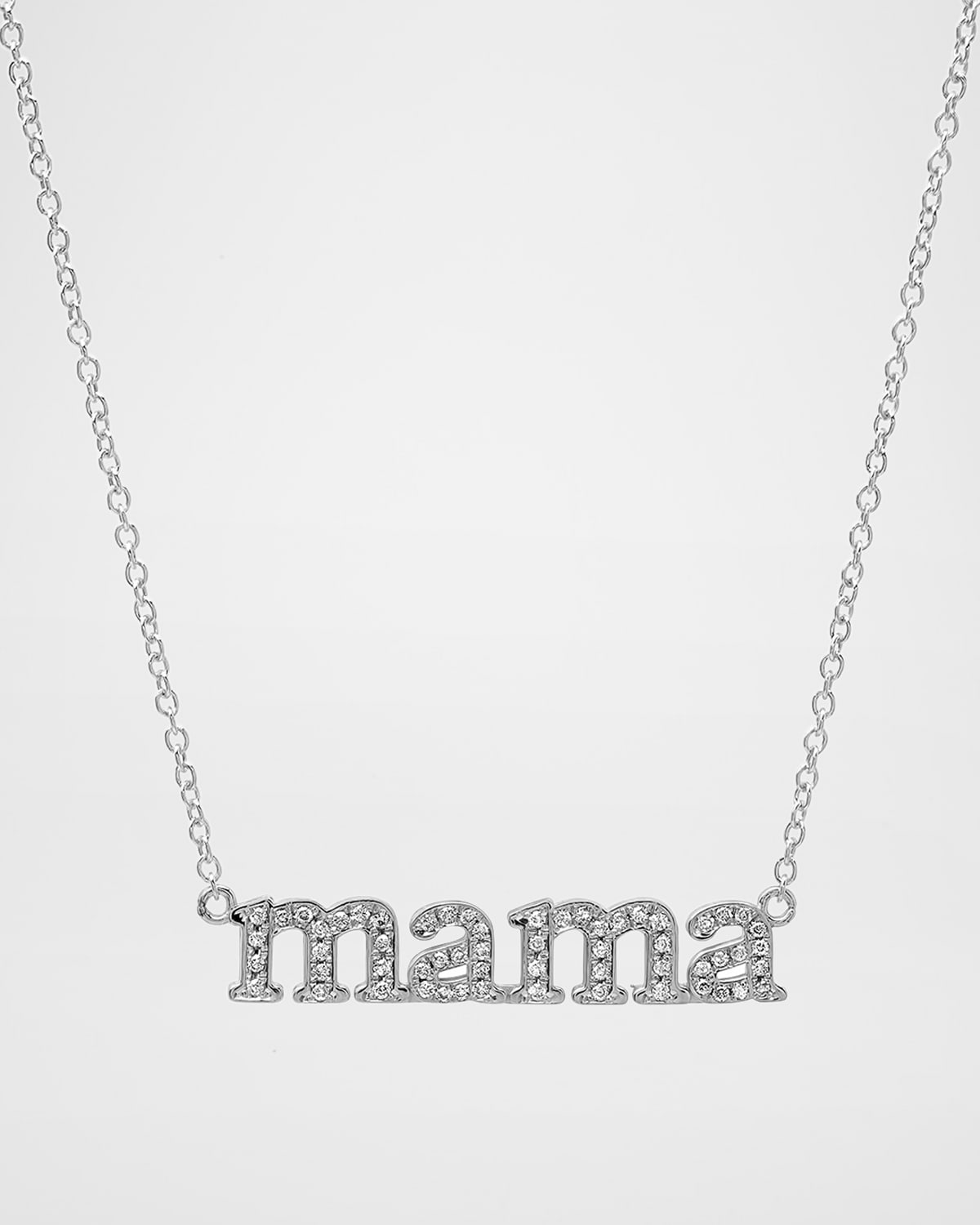 Jennifer Meyer Mama Diamond White Gold Necklace