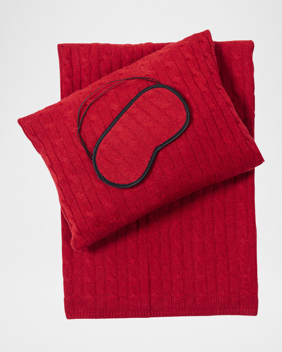 Sofia Cashmere Cashmere Cable-Knit Travel Set | Thumbnail 5