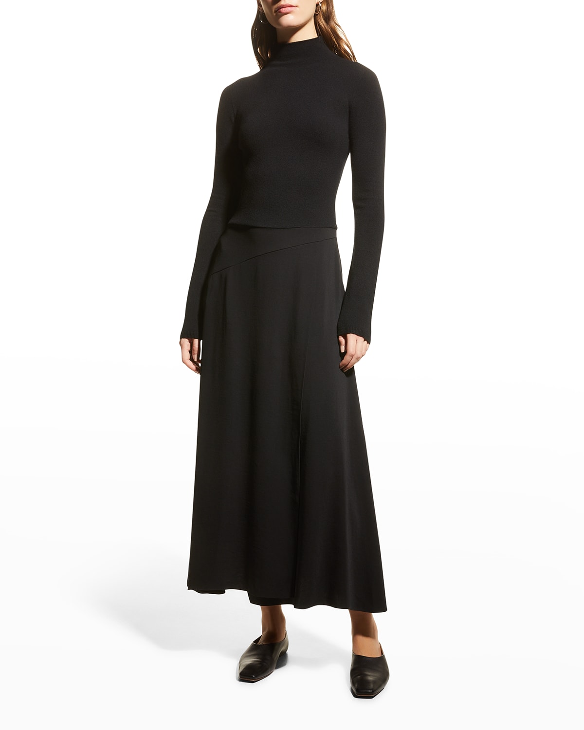 Long Sleeve Wool Dress | Neiman Marcus