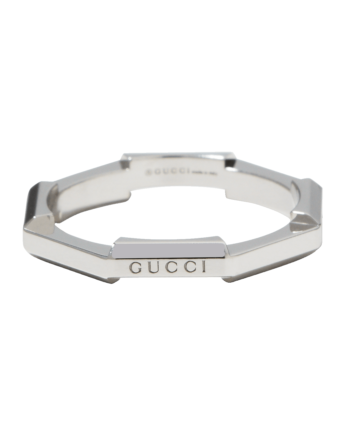 Gucci Link to Love Ring in White Gold, Size 6.5 and 7.25