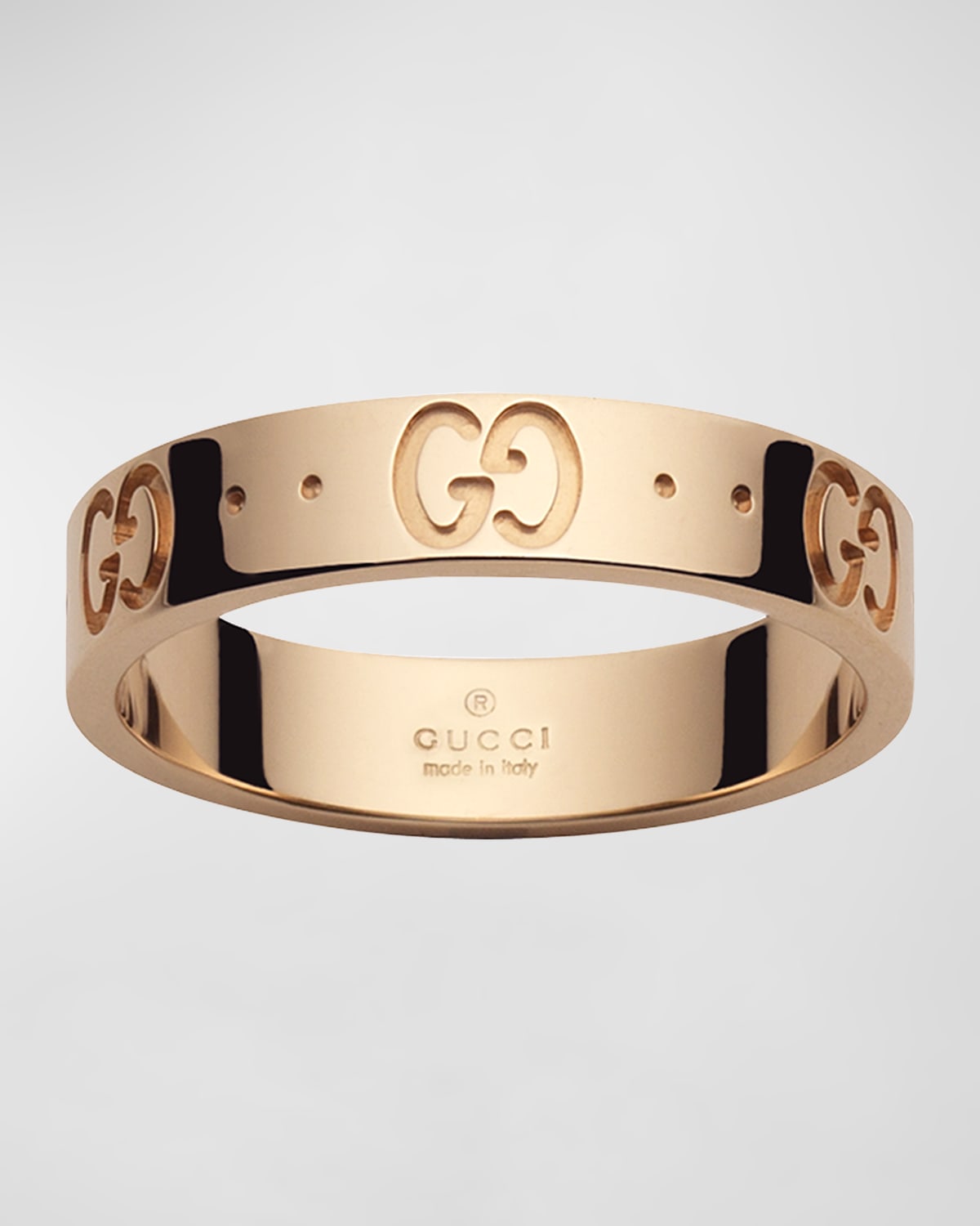 Gucci Icon Thin Band Ring in Pink Gold