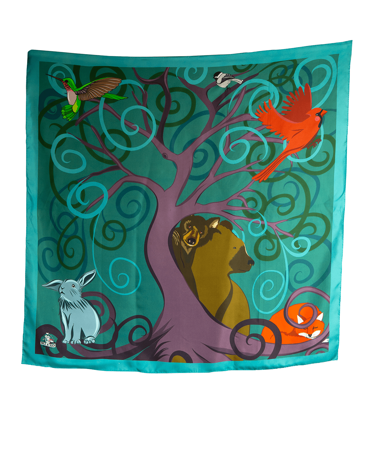 Mila & Such Strength Animal-Print Silk Scarf