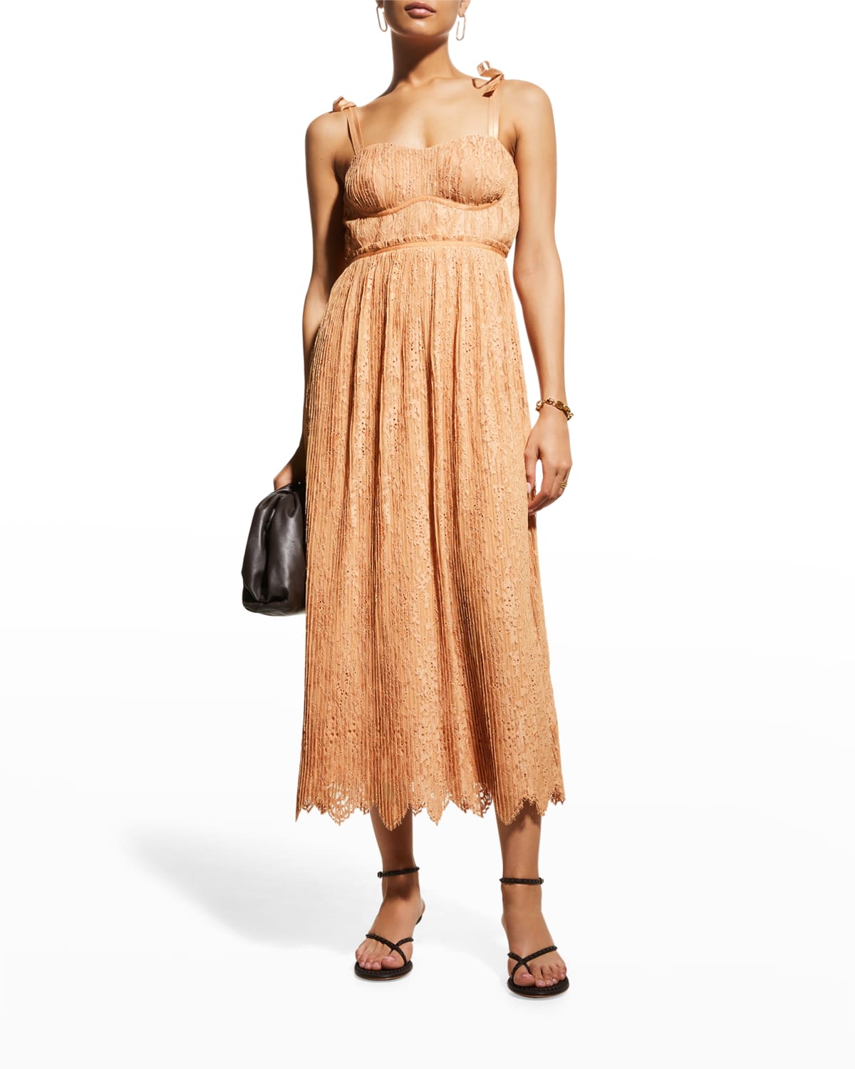 Nina Dress / Sugar Almond Brown Silk main image 1