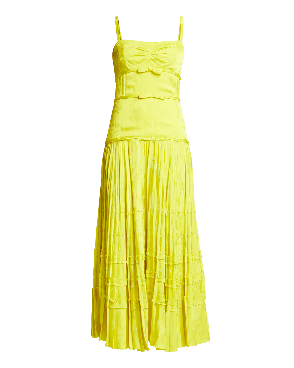 Jason Wu Collection Floral Jacquard Bow-Front Crepe Day Dress