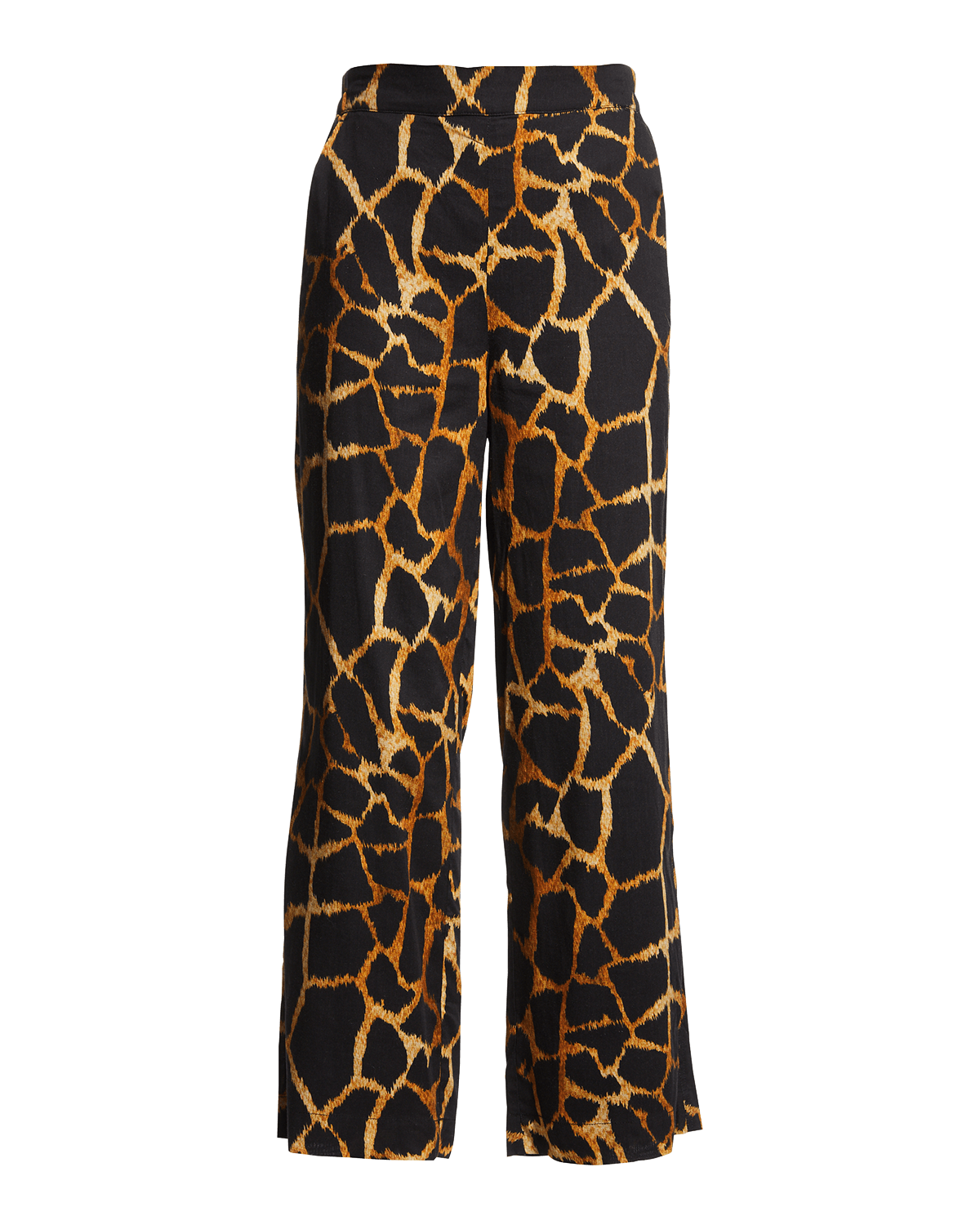 cinq a sept Margot Floral Silk Wide-Leg Cuffed Pants | Neiman Marcus