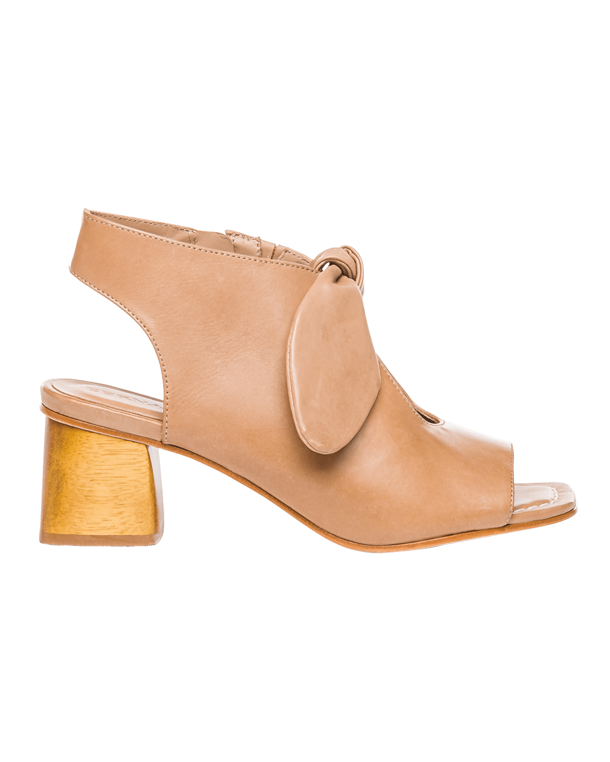 Bernardo Lizzie Leather Knot Zip Sandals