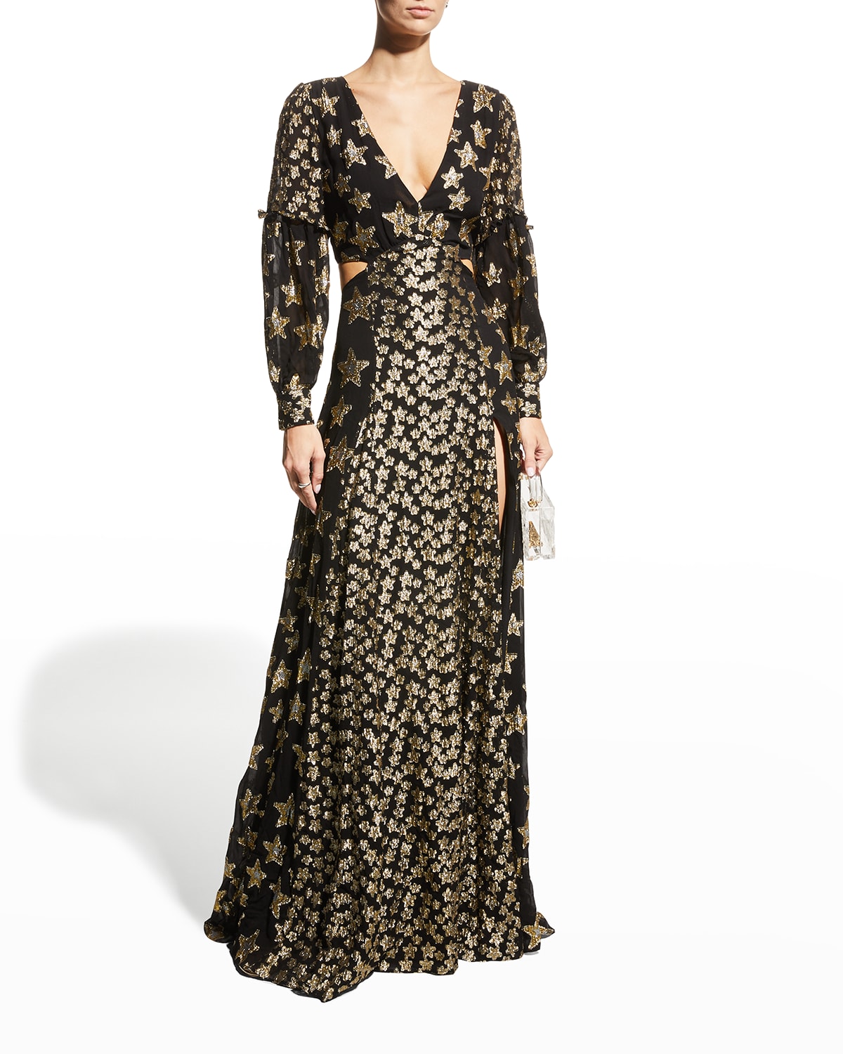 black gold metallic dress