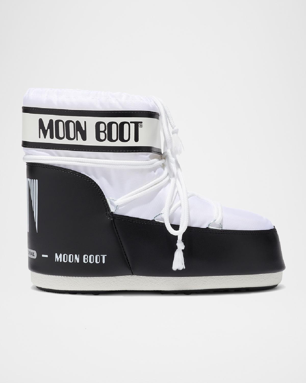 Moon Boot Classic Bicolor Lace-Up Short Snow Boots