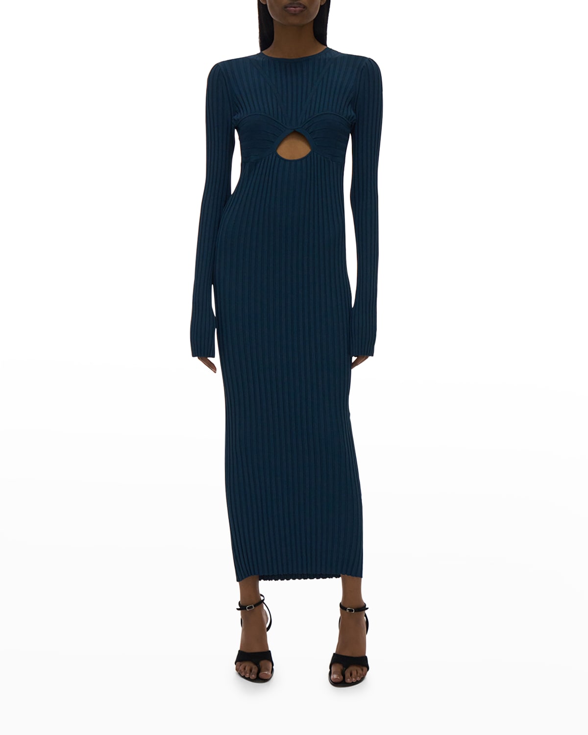 Blue Long Sleeve Midi Dress | Neiman Marcus