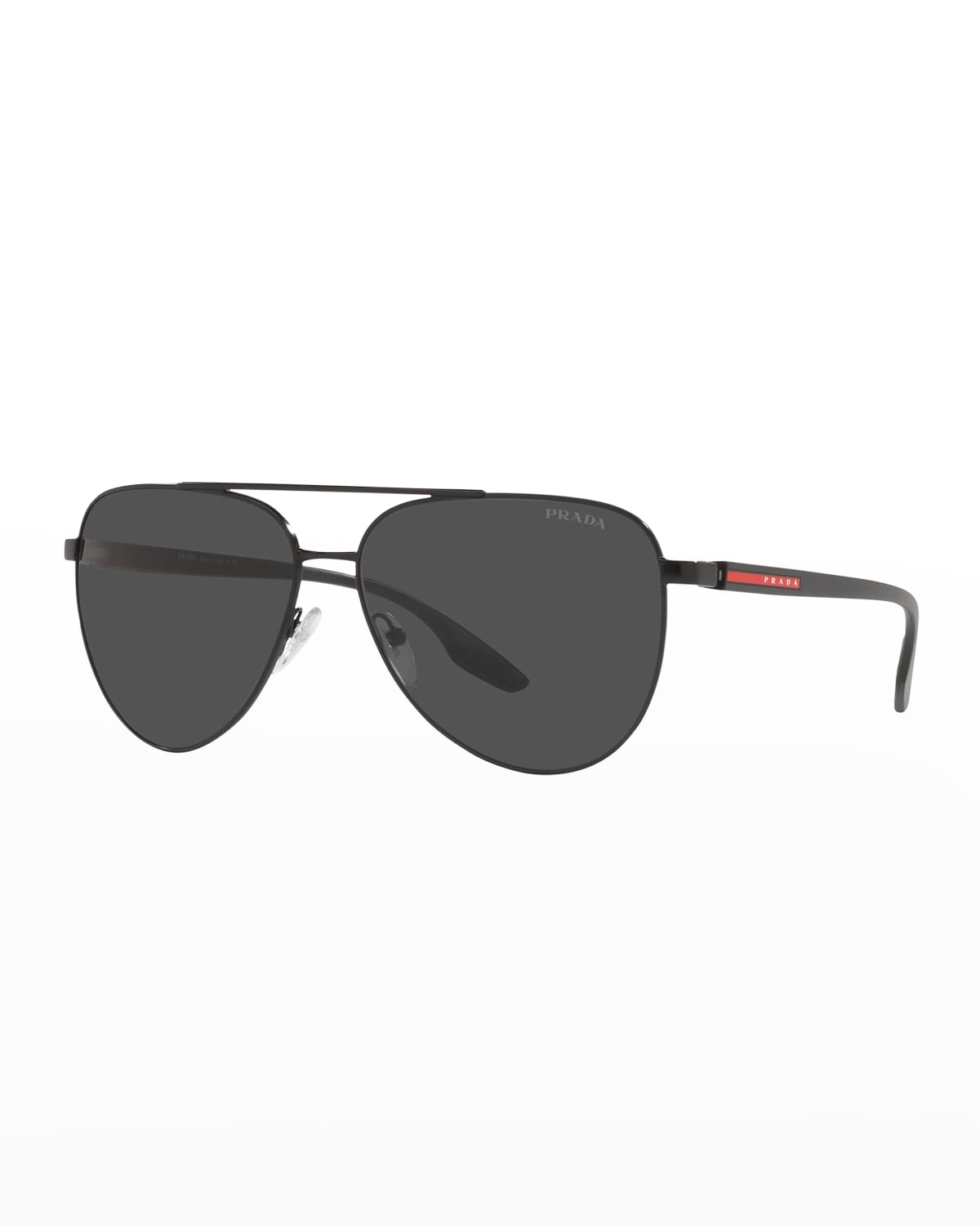 Prada Men's 52WS Steel Aviator Sunglasses