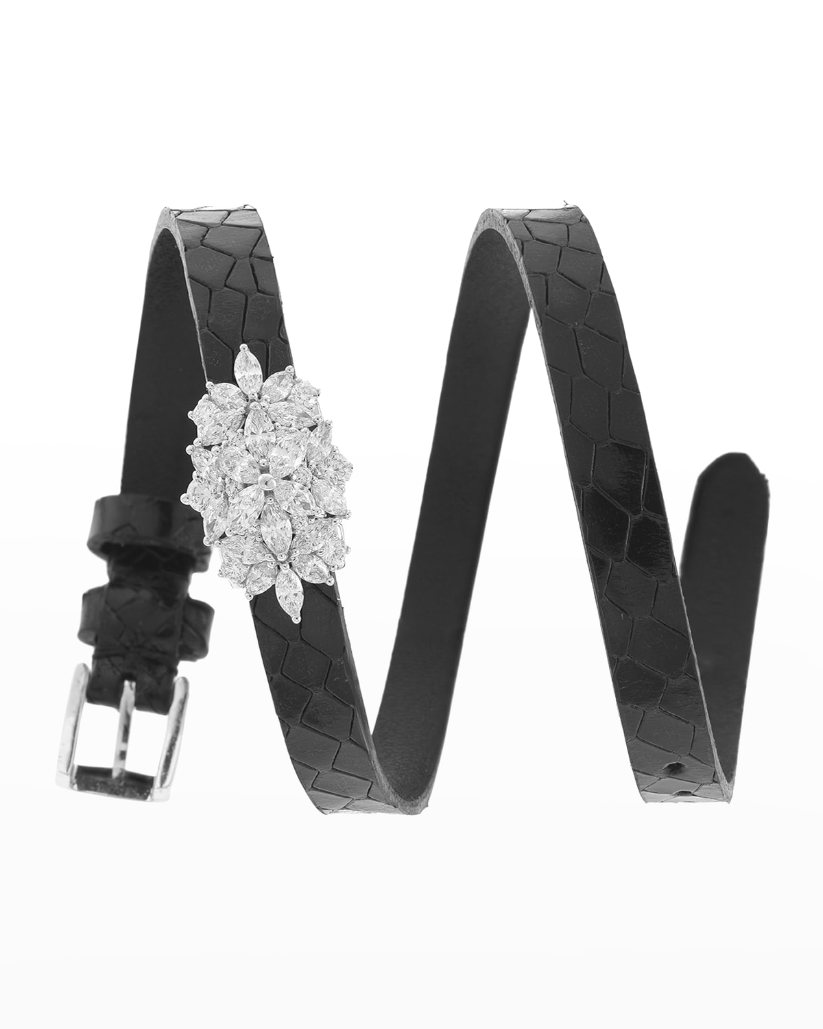 Embossed Leather Wrap Bracelet Neiman Marcus