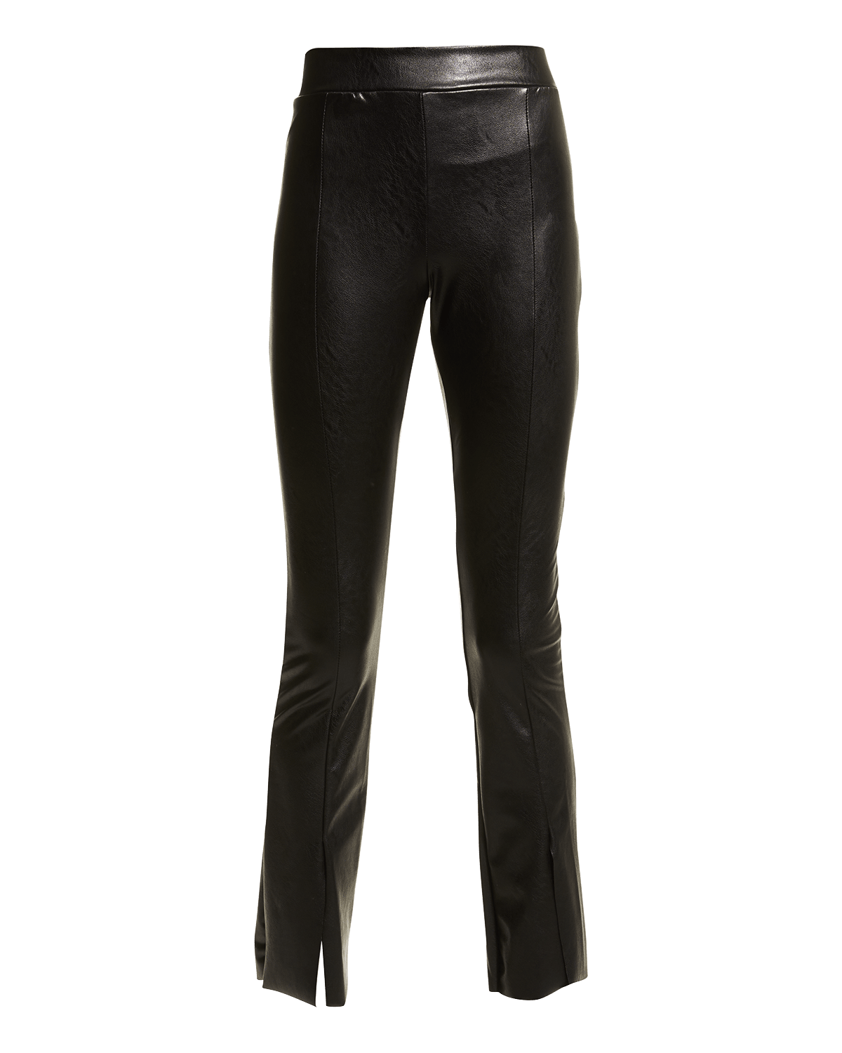 Commando Faux Leather Split Front Pant in Black