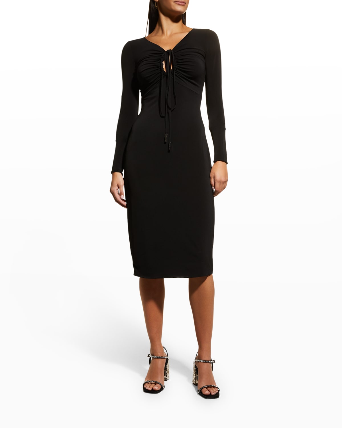 Short Sleeve Jersey Dress | Neiman Marcus