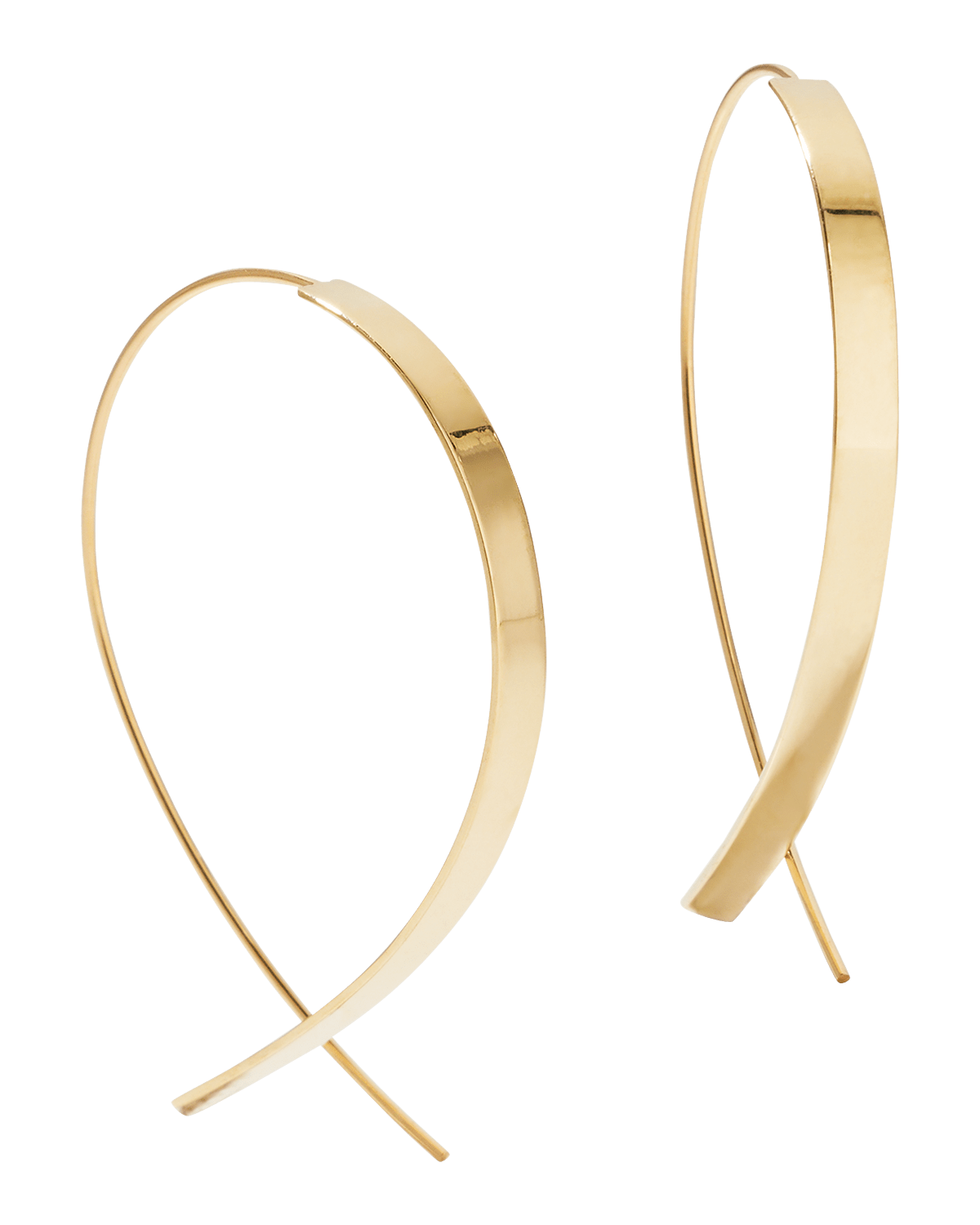 LANA Flat Small Upside-Down Hoop Earrings