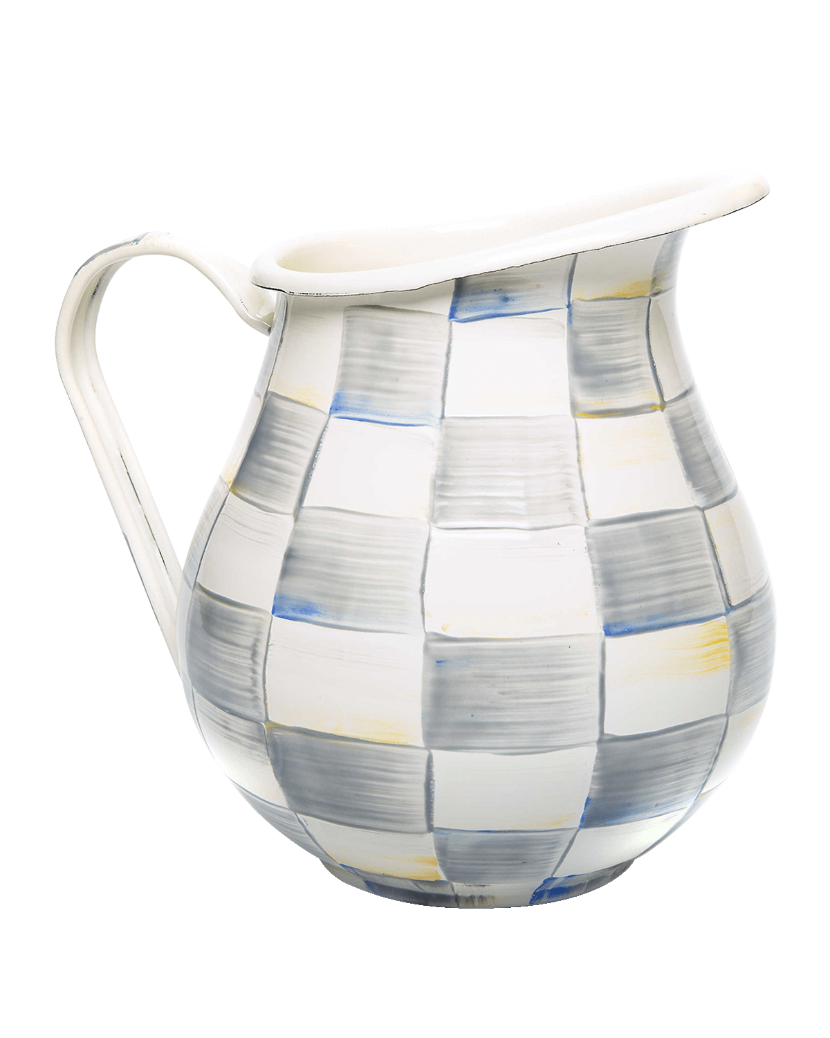 MacKenzie-Childs Sterling Check Pitcher - 3 Qt.
