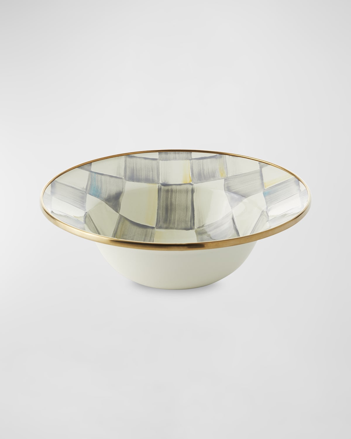 MacKenzie-Childs Sterling Check Breakfast Bowl