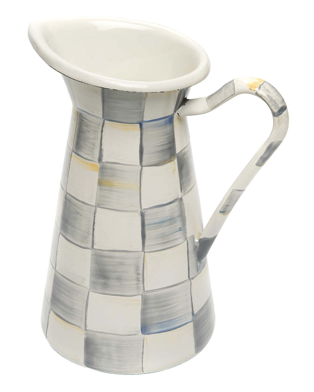 MacKenzie-Childs Sterling Check Enamel Practical Pitcher, Medium