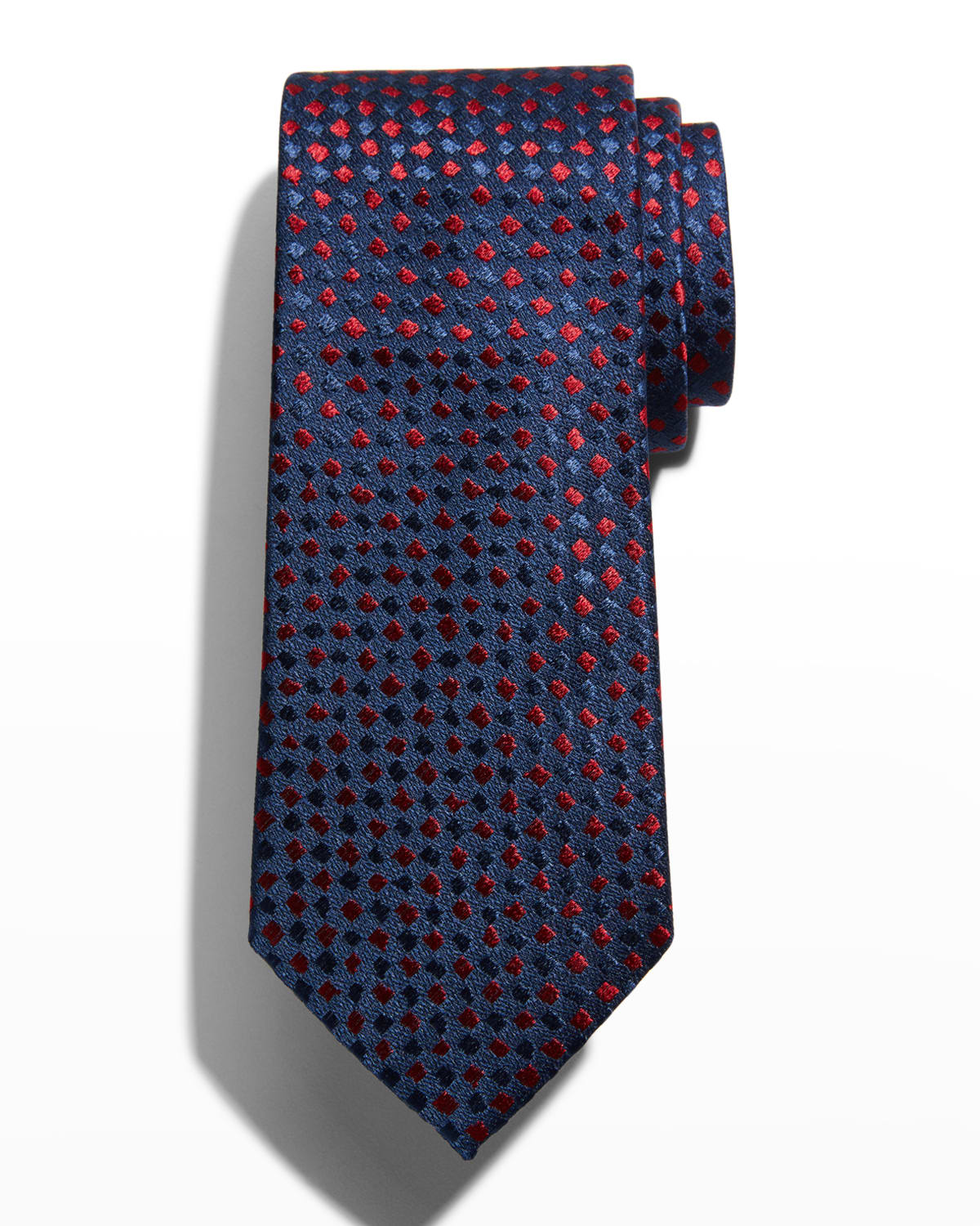 Neiman Marcus Blue Floral Silk Neck Tie 