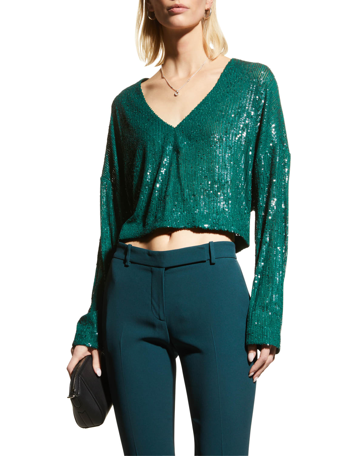 Sequined A-line top Tops