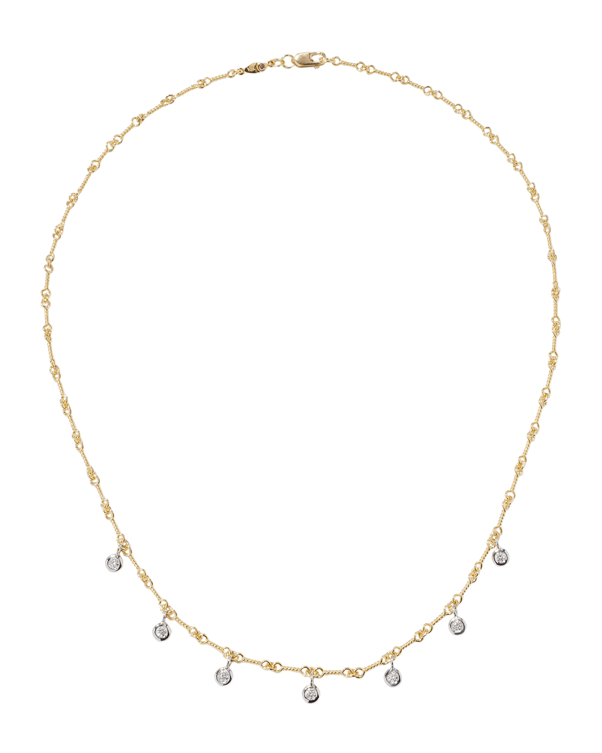 Roberto Coin Dangle Diamond Dog Bone Chain Necklace