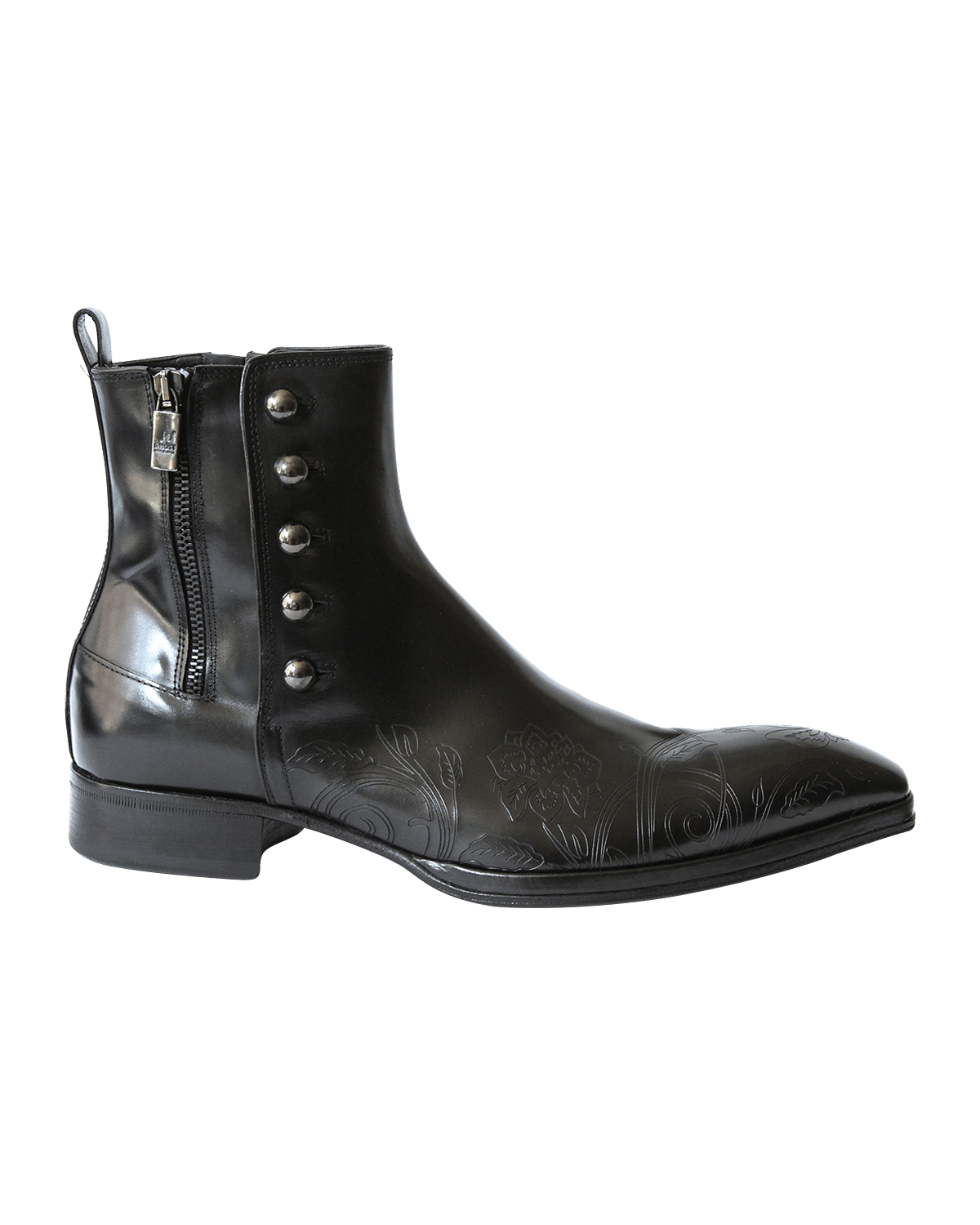 Jo Ghost Men's Floral Laser-Print Button Ankle Boots