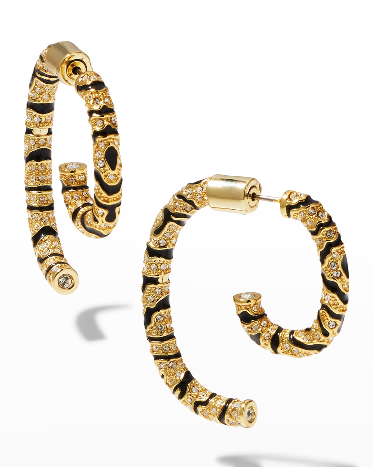 Gold Plate Enamel Earrings Neiman Marcus