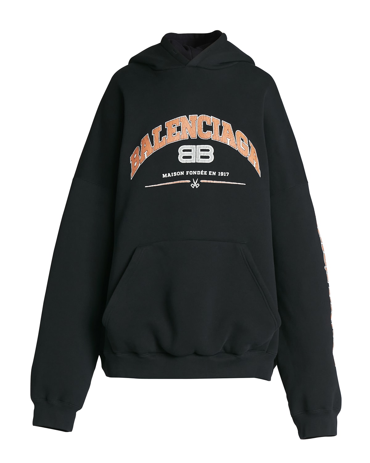 Balenciaga Slime Logo Print Wide-Fit Hoodie | Neiman Marcus