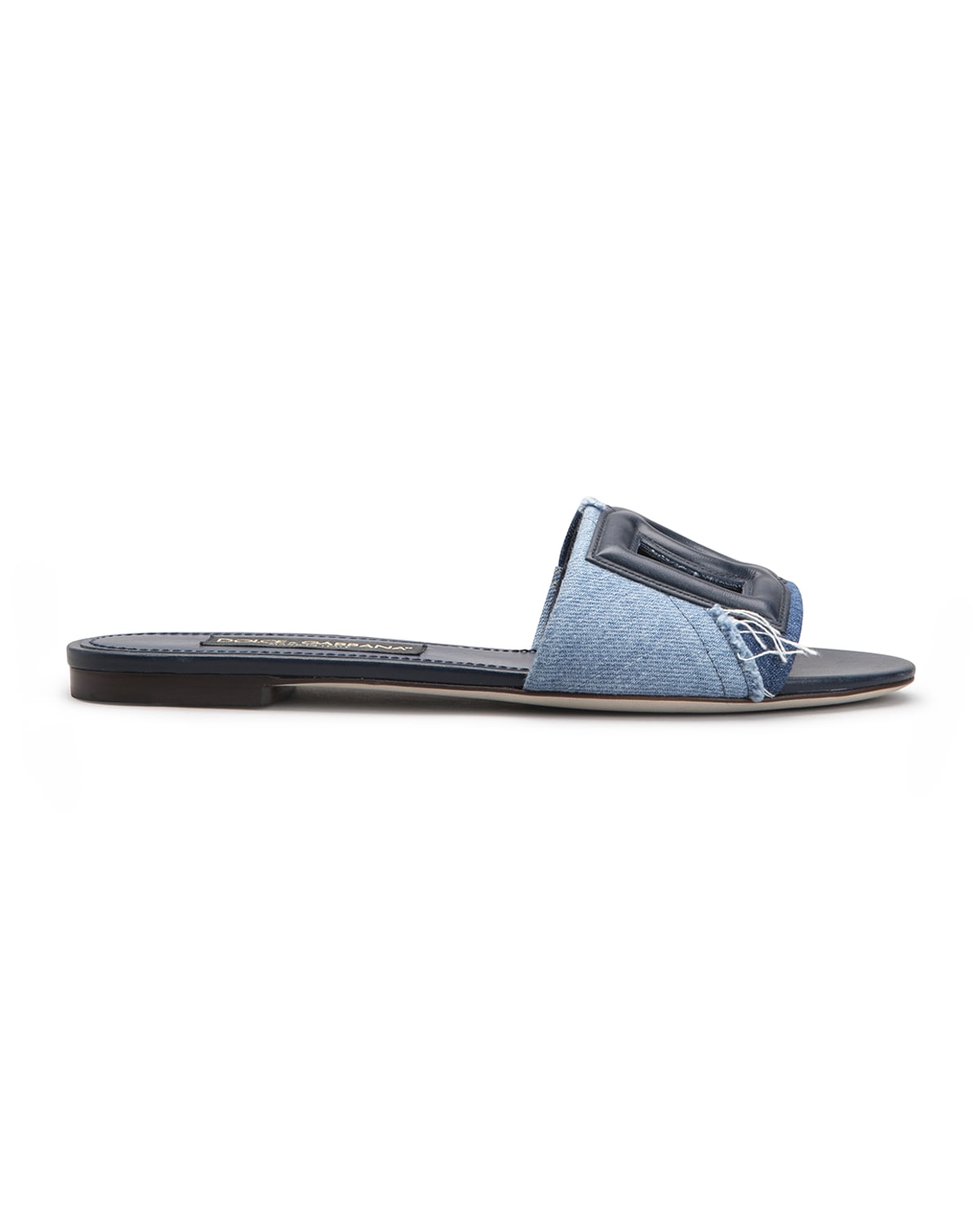 Dolce & Gabbana Dg Millennials Logo Blue Slides Sandals | ModeSens