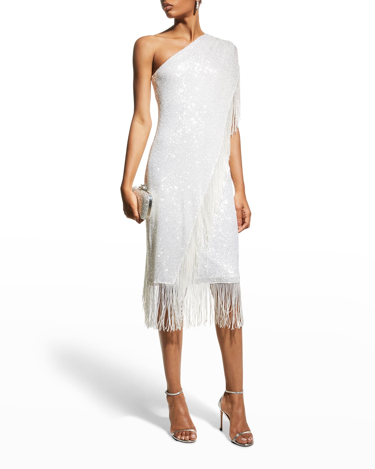 badgley mischka ruby one shoulder gown