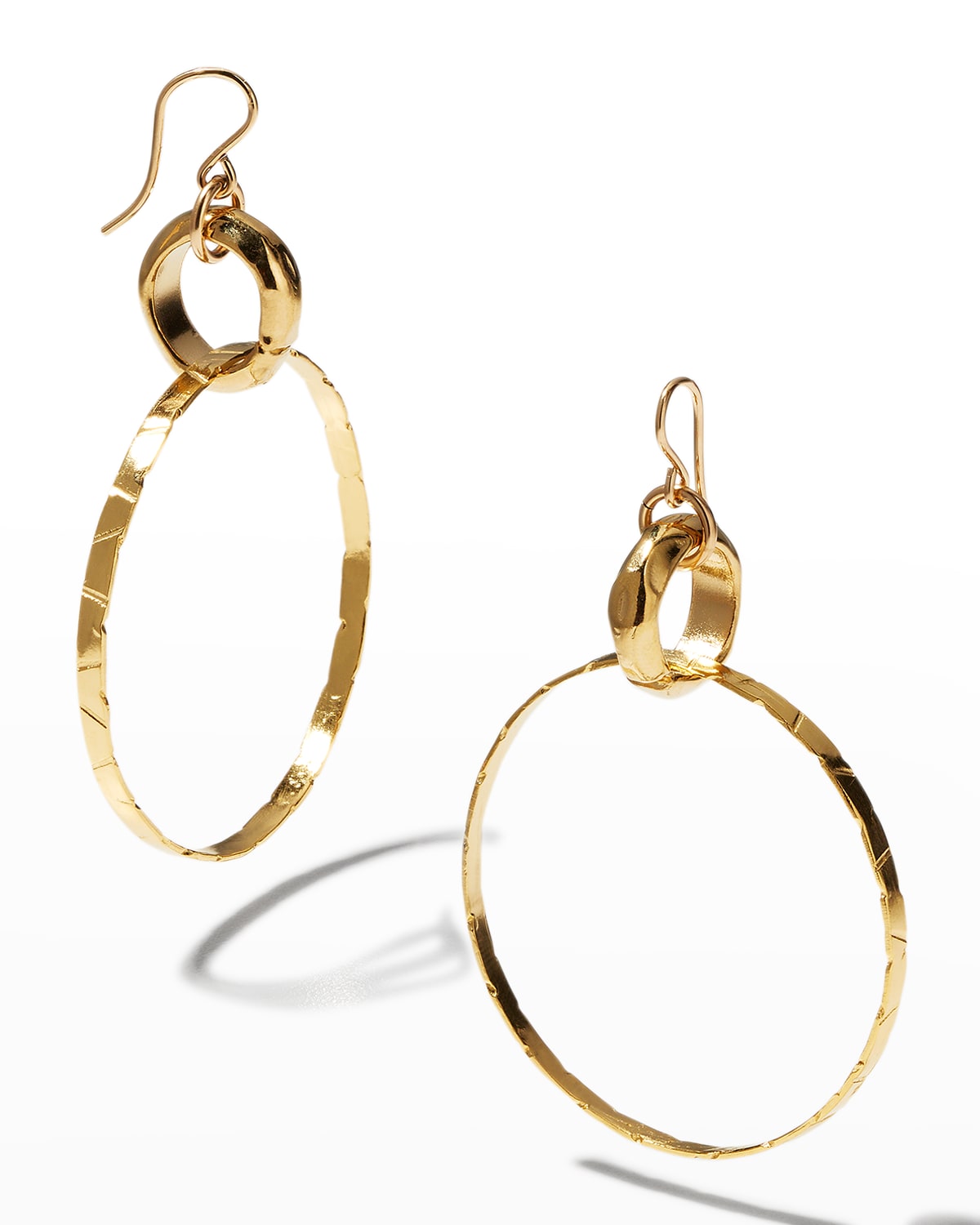 Twist Tri-Hoops Brushed Gold Geometric Dangle Earrings Kendra Styled Cute Simple 