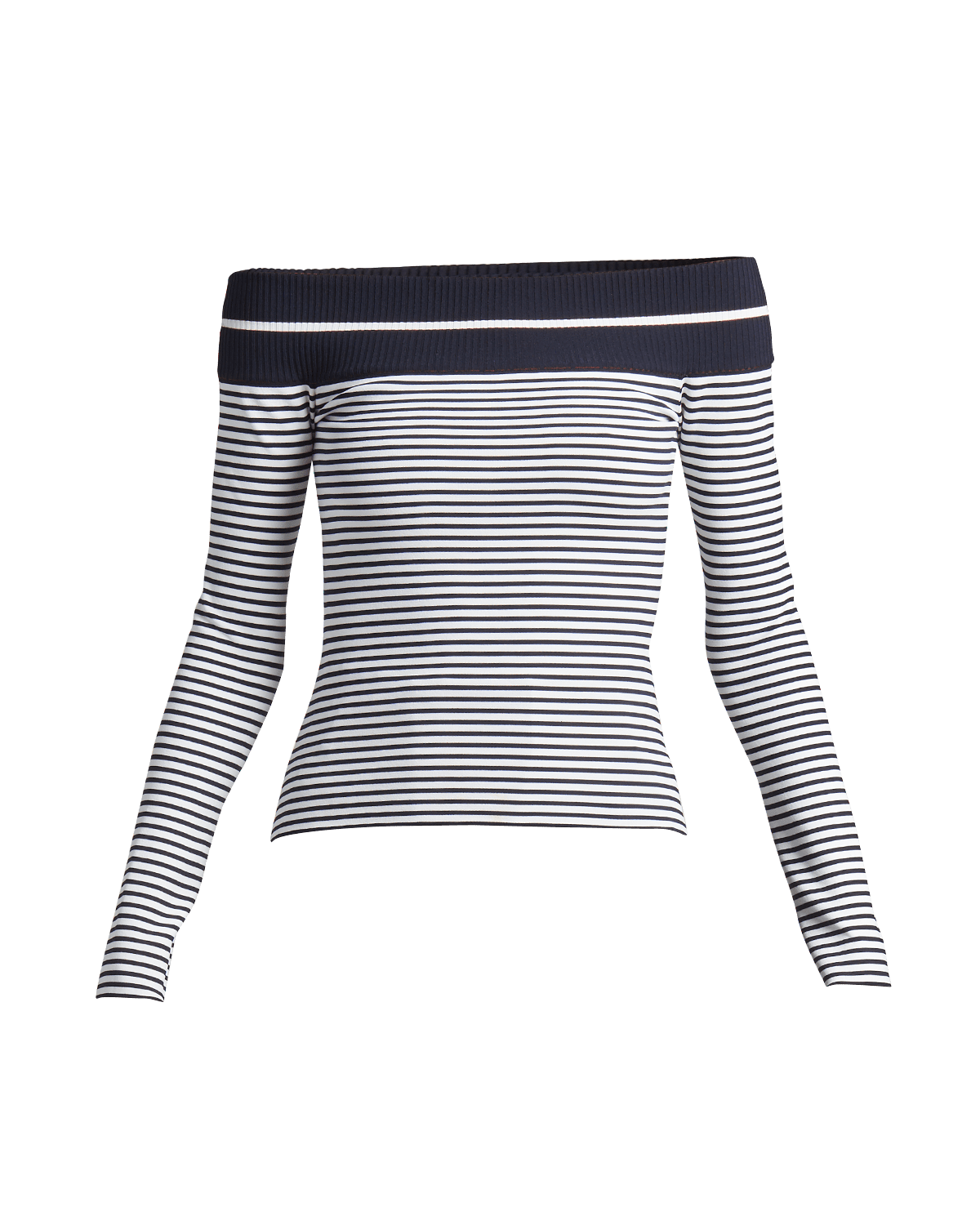 Giorgio Armani Striped Off-The-Shoulder Top