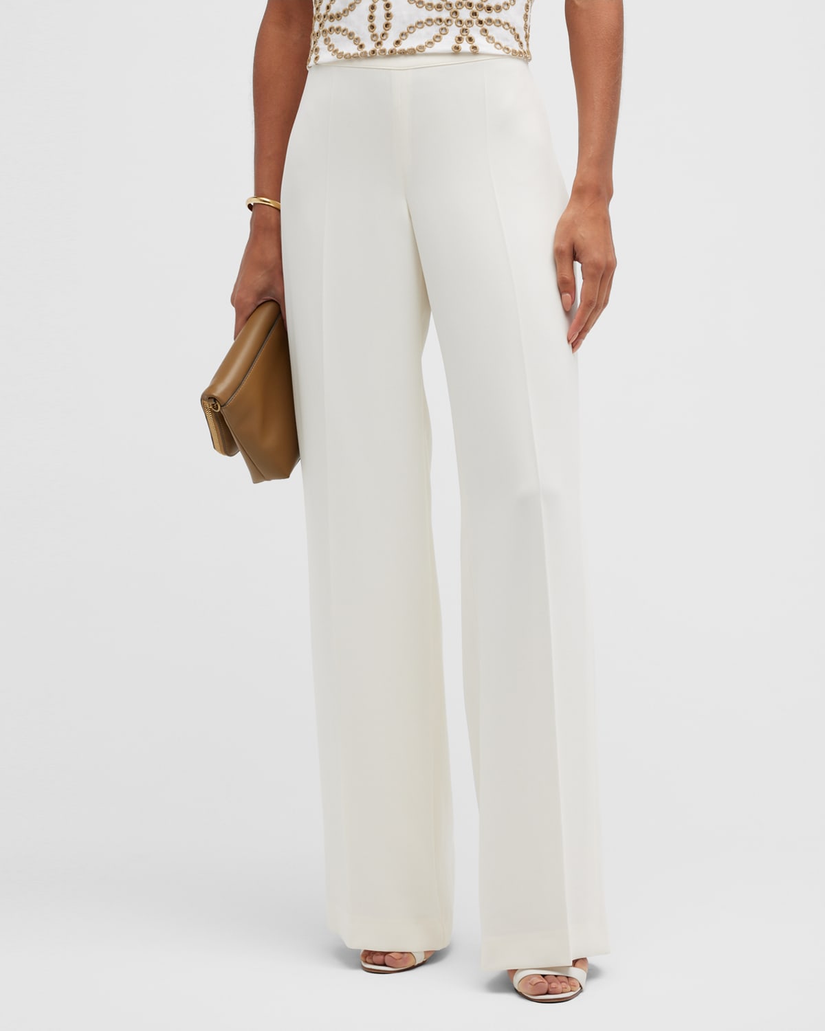 Flat Front Side Zip Pants | Neiman Marcus
