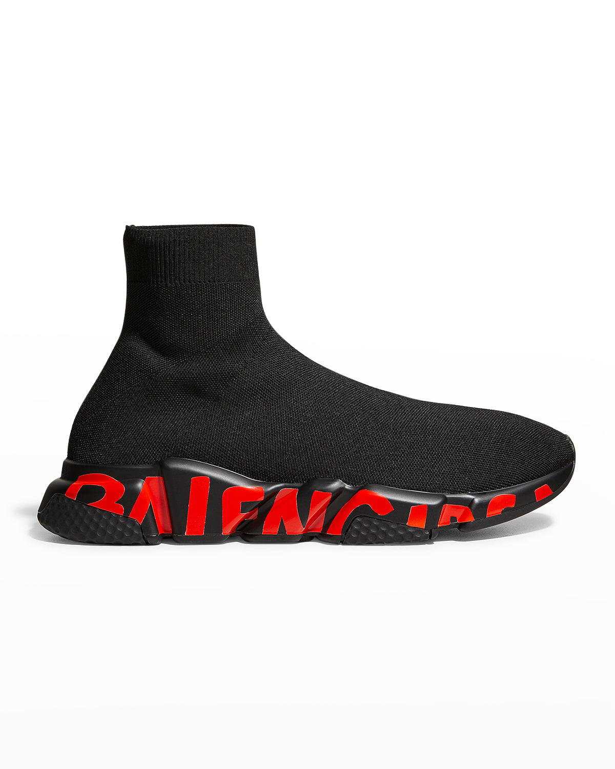 balenciaga black and red trainers