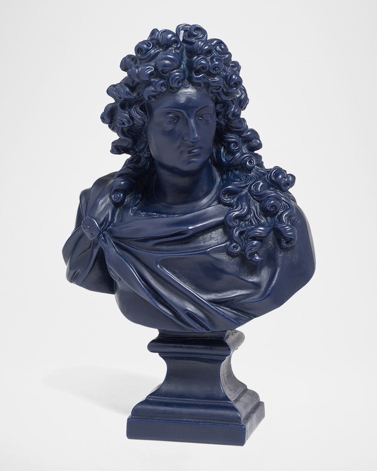Louis XIV Bust Candle, Royal Blue