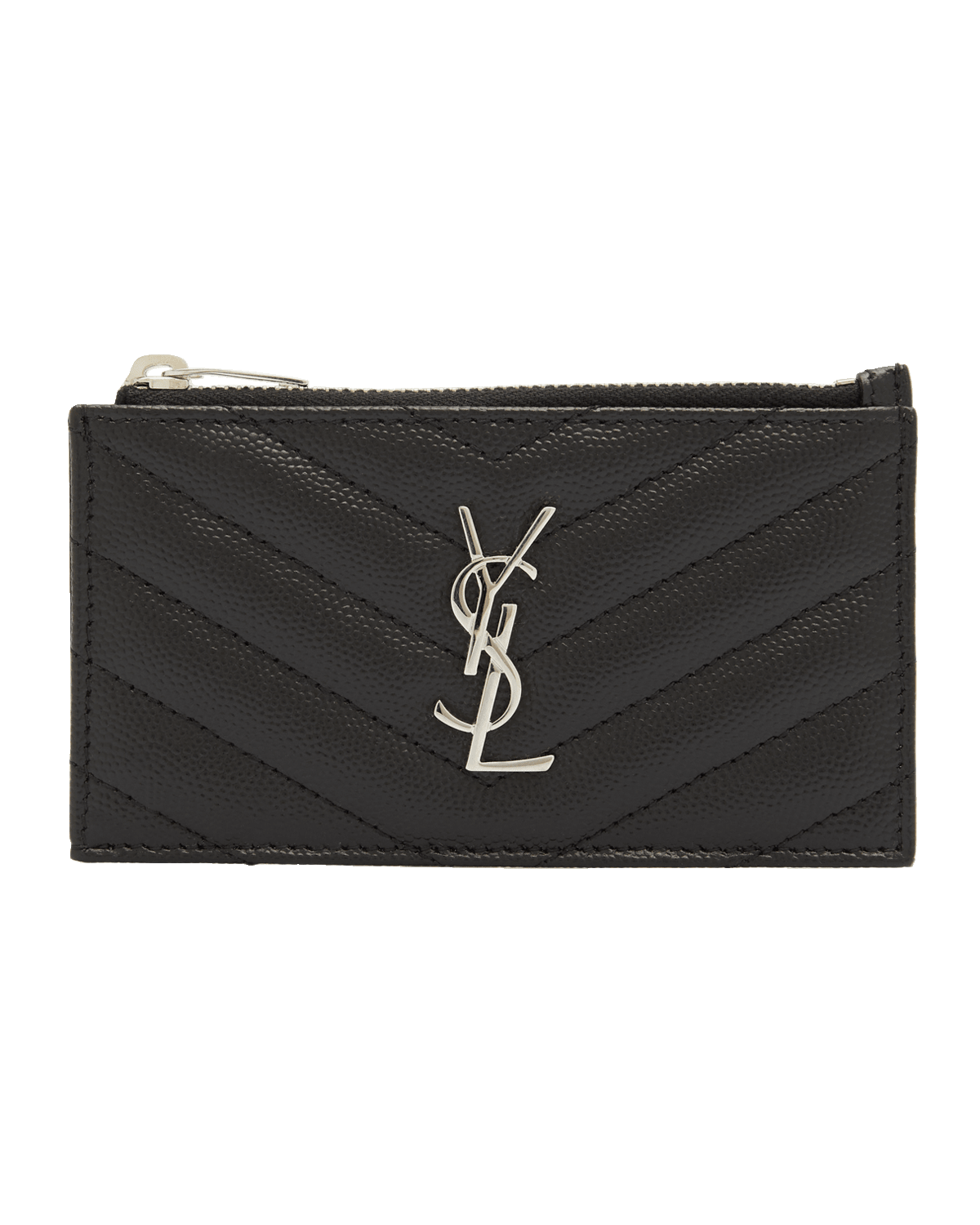 Saint Laurent Ysl Monogram Zip Card Case | Neiman Marcus